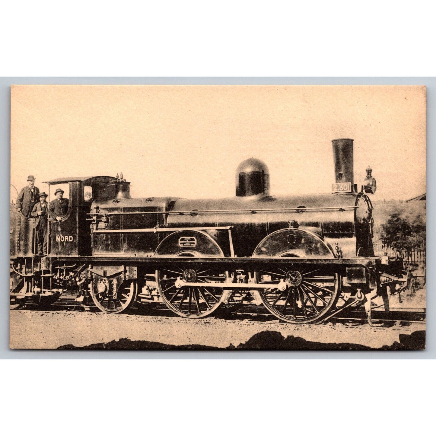 French Railroad RPPC* Postcard Machine 2301 1886 H.M.P.