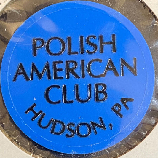 Hudson, PA Polish American Club c1970's-80's ? Plastic "Bottle Beer" Token
