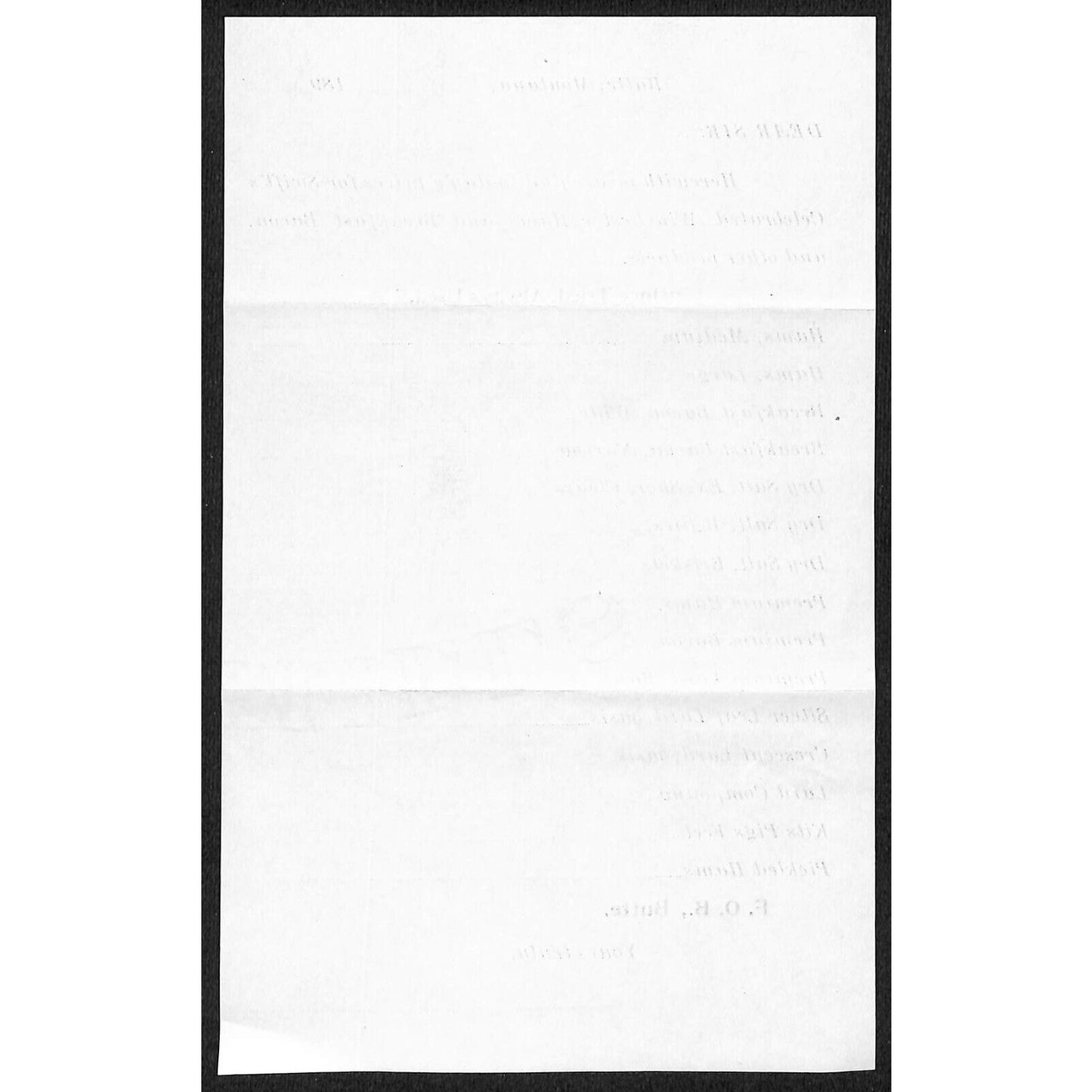 Butte, MT Swift's Celebrated Winchester Hams 1898 Write-in Price Sheet VGC