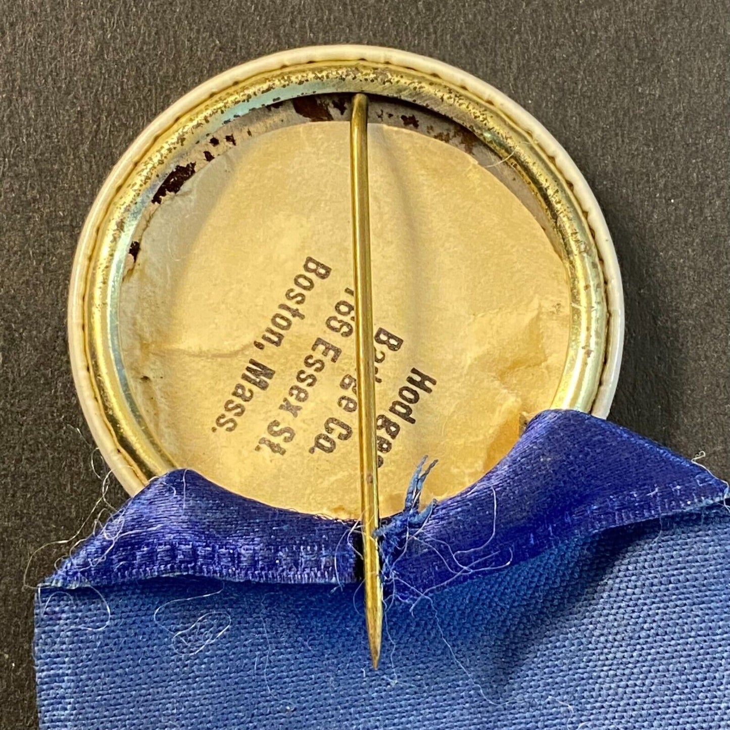 1941 Dept. of Michigan VFW 22nd Annual State Encampment Flag Ribbon Pinback VGC