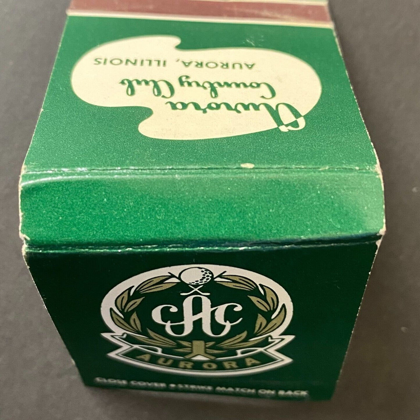 Aurora Country Club Illinois Near Full (-1) Matchbook c1974-80's