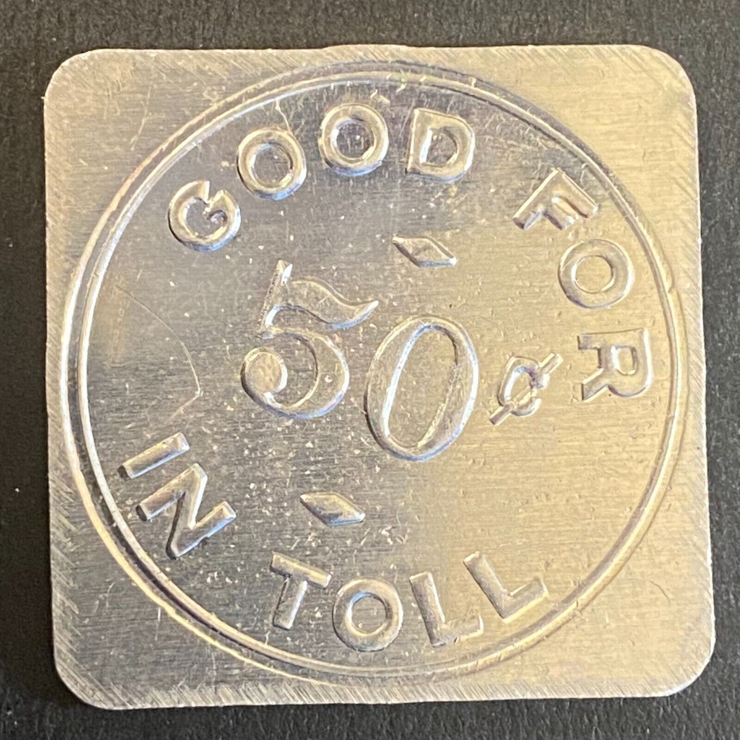 Burt County Decatur Onawa Bridge Comm. G/F 50c in Toll Token Alum 29mm UNC VGC