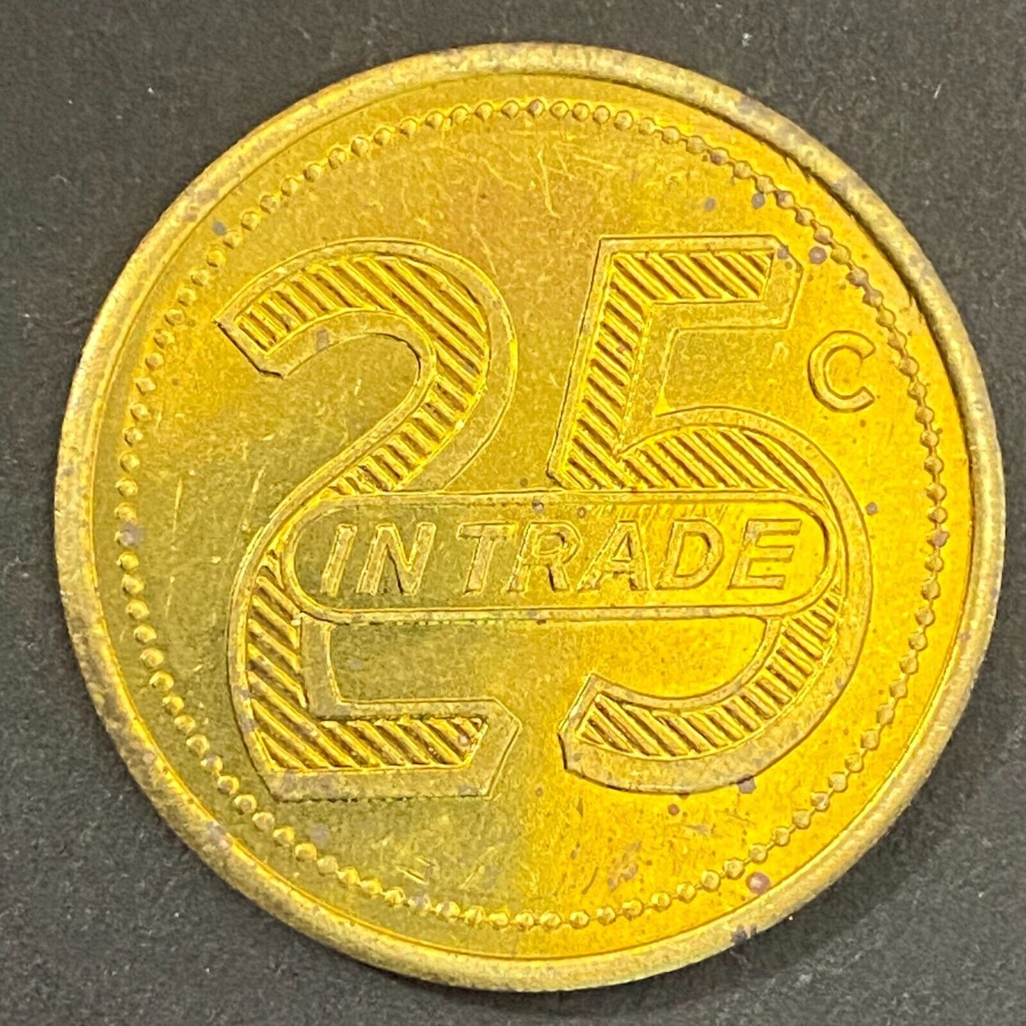 Fort Polk NCO Open Mess G/F 25¢ in Trade Token Brass Louisiana 28mm (#3)