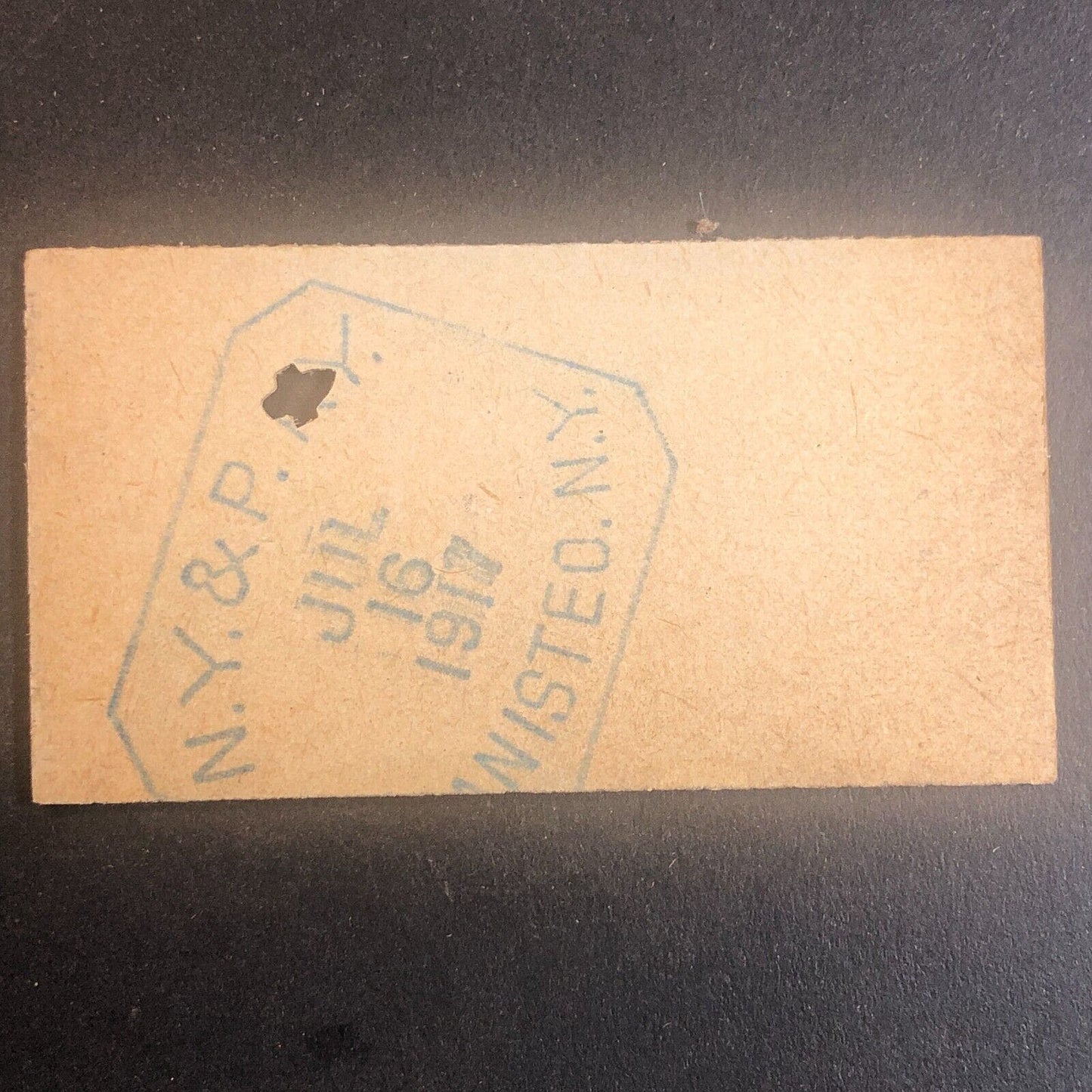 New York & Pennsylvania Railroad July 16 1917 Greenwood, NY Ticket #53555