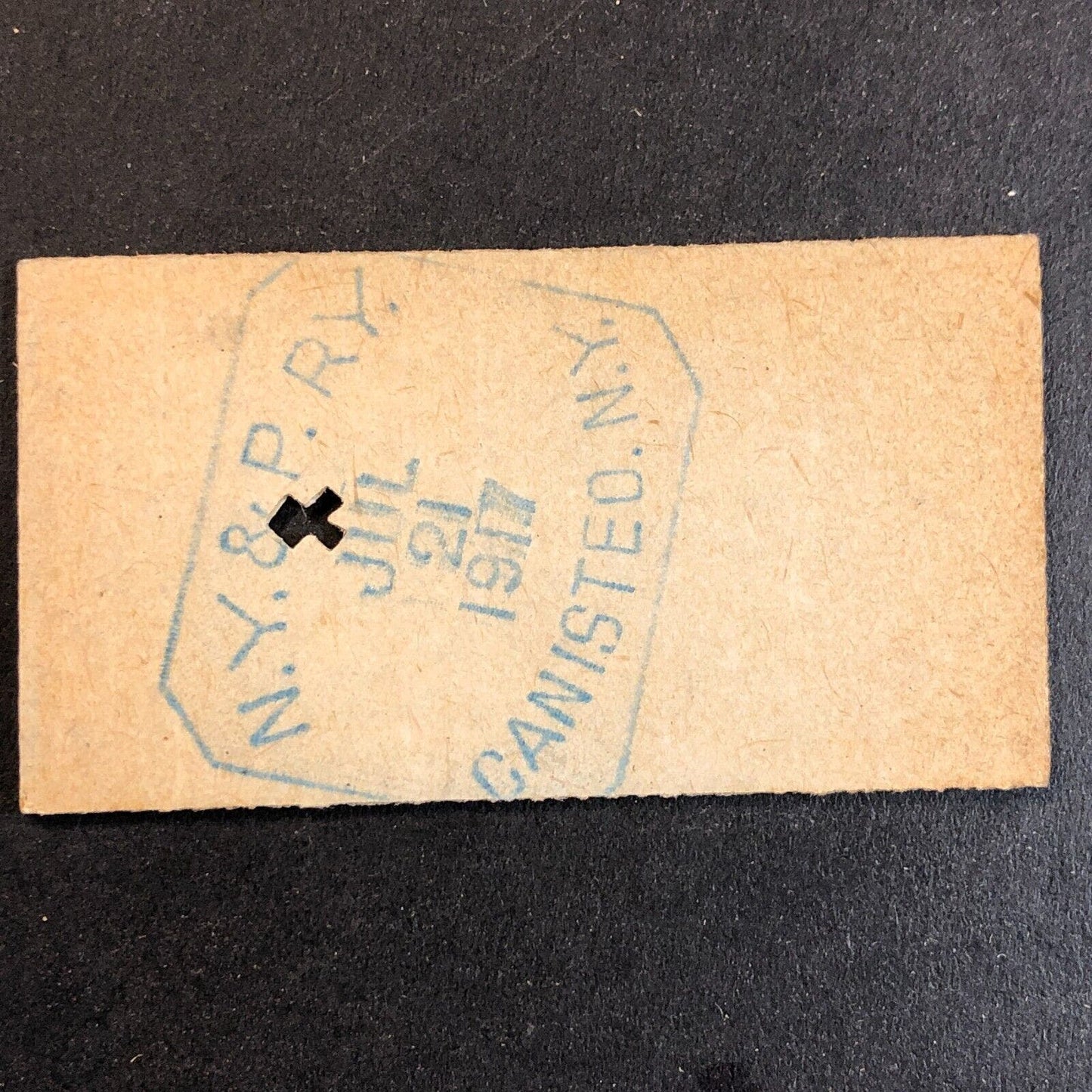 New York & Pennsylvania Railroad July 21 1917 Whitesville, NY Ticket #18272
