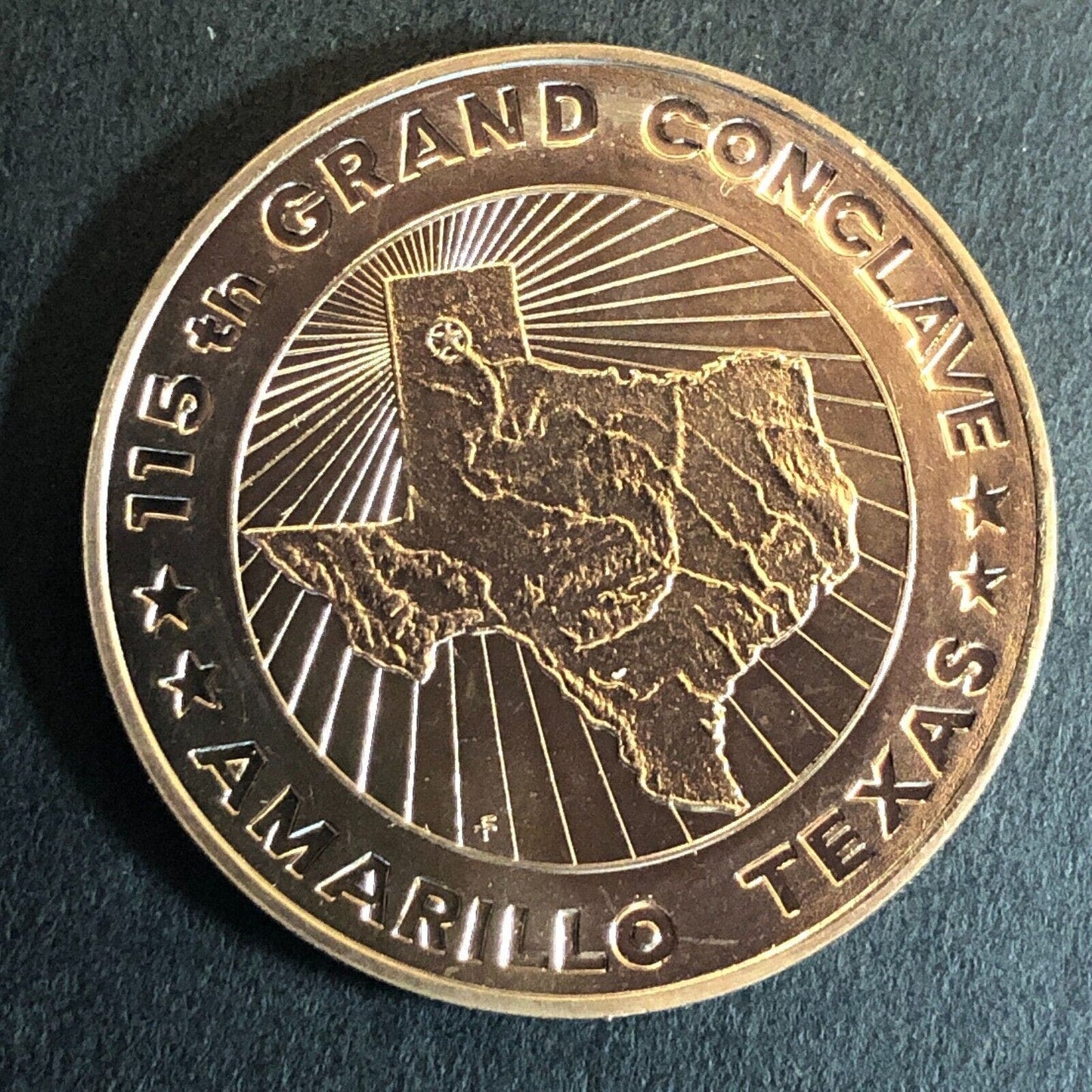 Knights Templar of Texas Amarillo 115th Grand Conclave Medallion 32mm 13g VGC