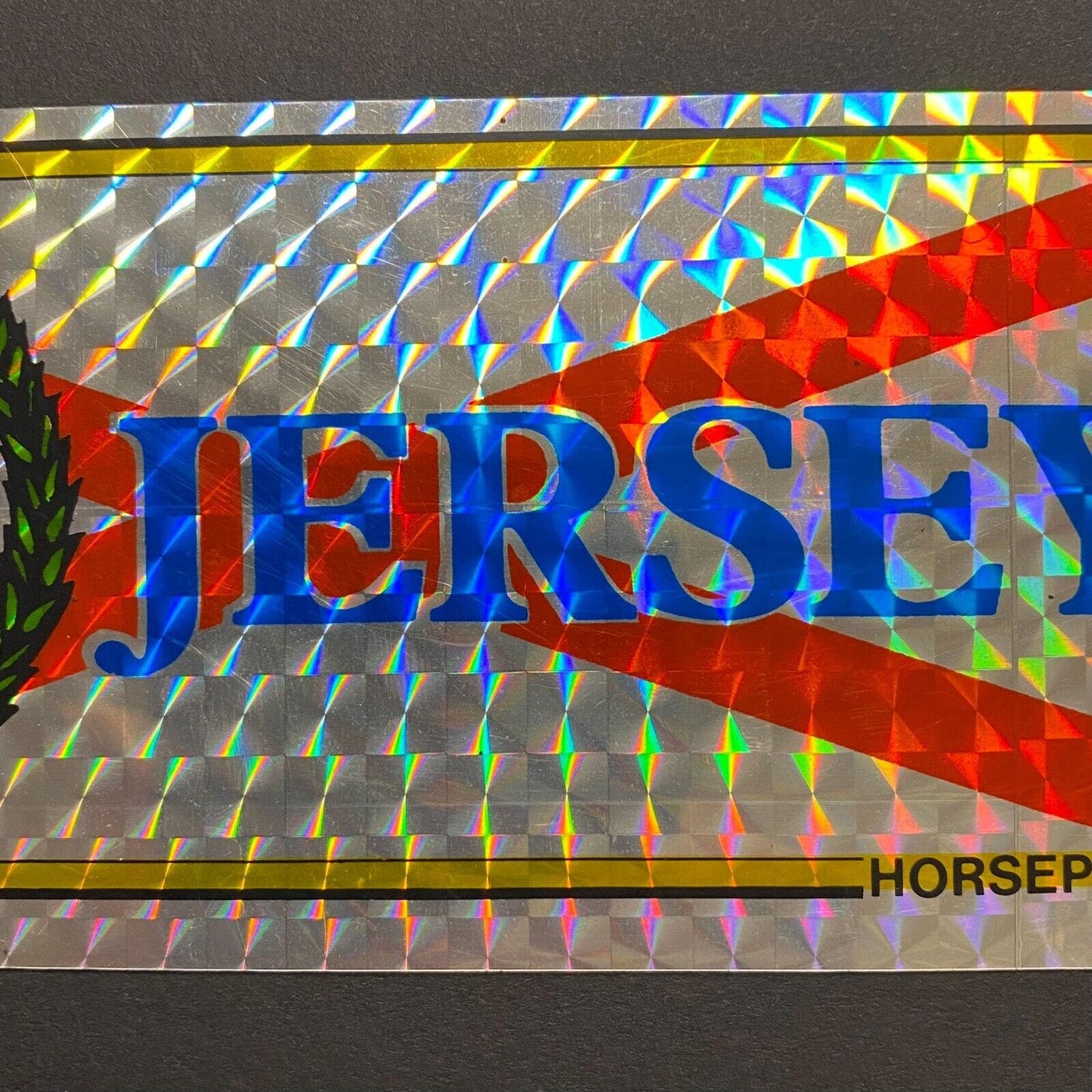Jersey / Horseplay Three Lions Coat of Arms Decal 2 5/8" x 6 3/8" c1970's-80's