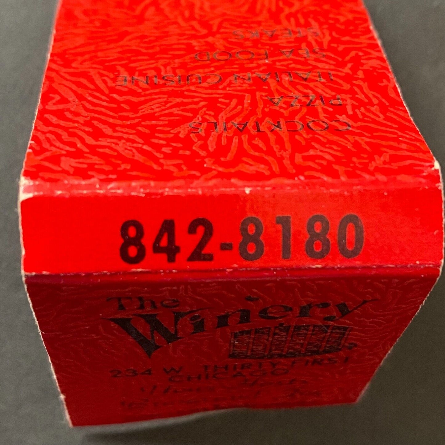 "The Winery" Restaurant Chicago Full Matchbook c1960's-74 Scarce VGC
