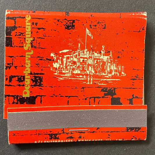 Dearborn Square Restaurant Kankakee, IL Full Matchbook c1974 Scarce