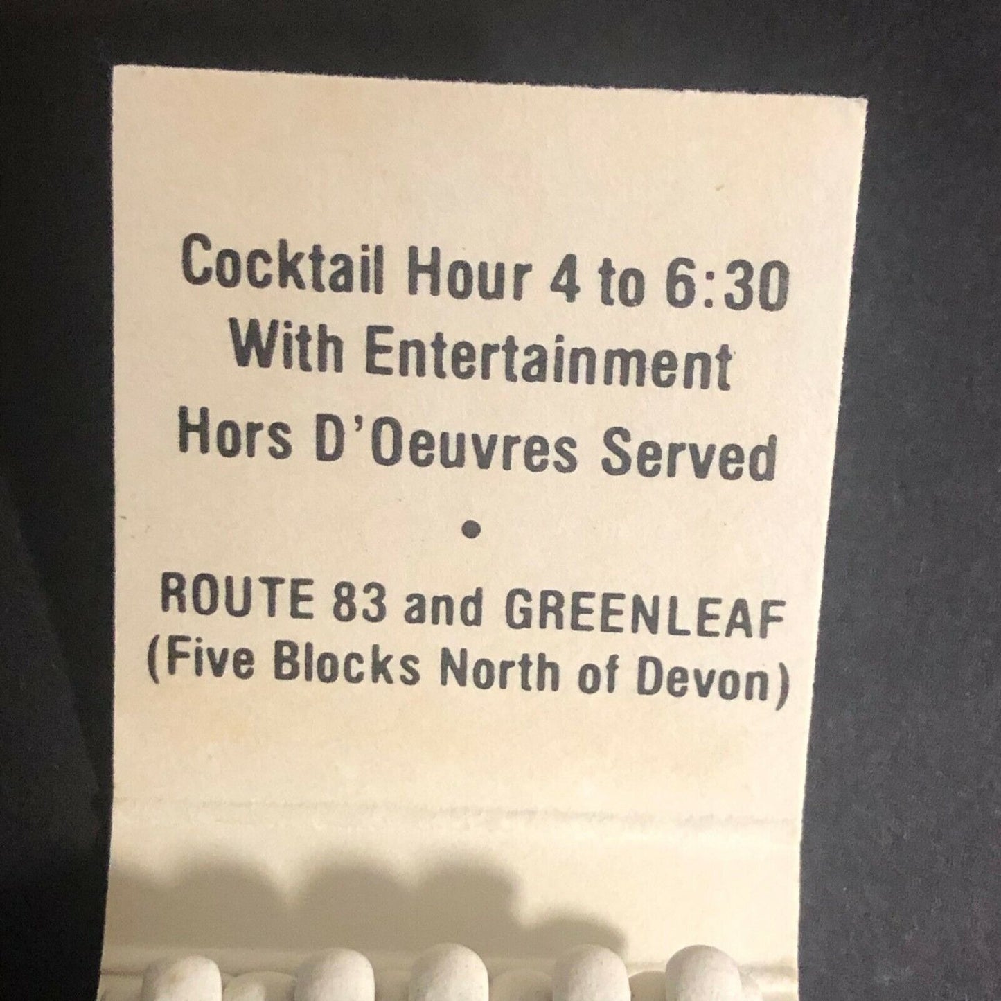 Elk Grove Village, ILL Golden Lance Restaurant c1970's-80's Full Matchbook