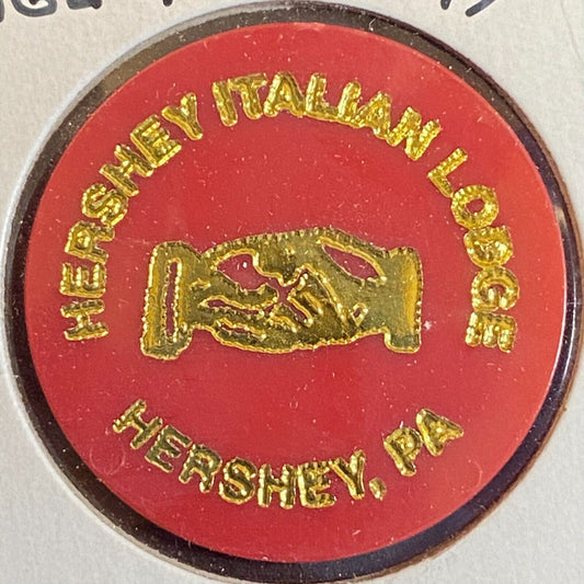 Hershey Italian Lodge Hershey, PA c1970-80's Plastic "G/F One Mixed Drink" Token
