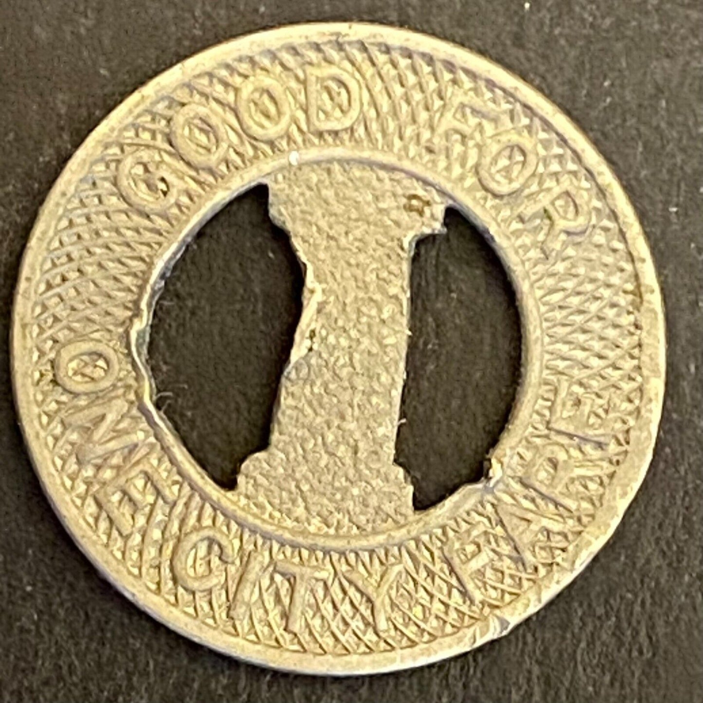 Indiana Service Corporation Fort Wayne, IN G/F One City Fare Transit Token 16mm