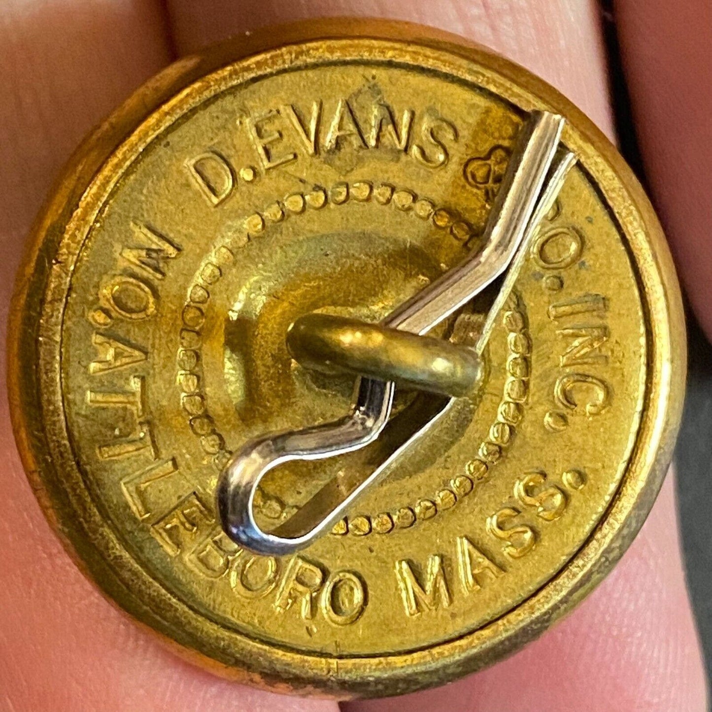 Chicago City Police Brass Uniform Button D. Evans & Co. 25.5mm Obsolete c1930's
