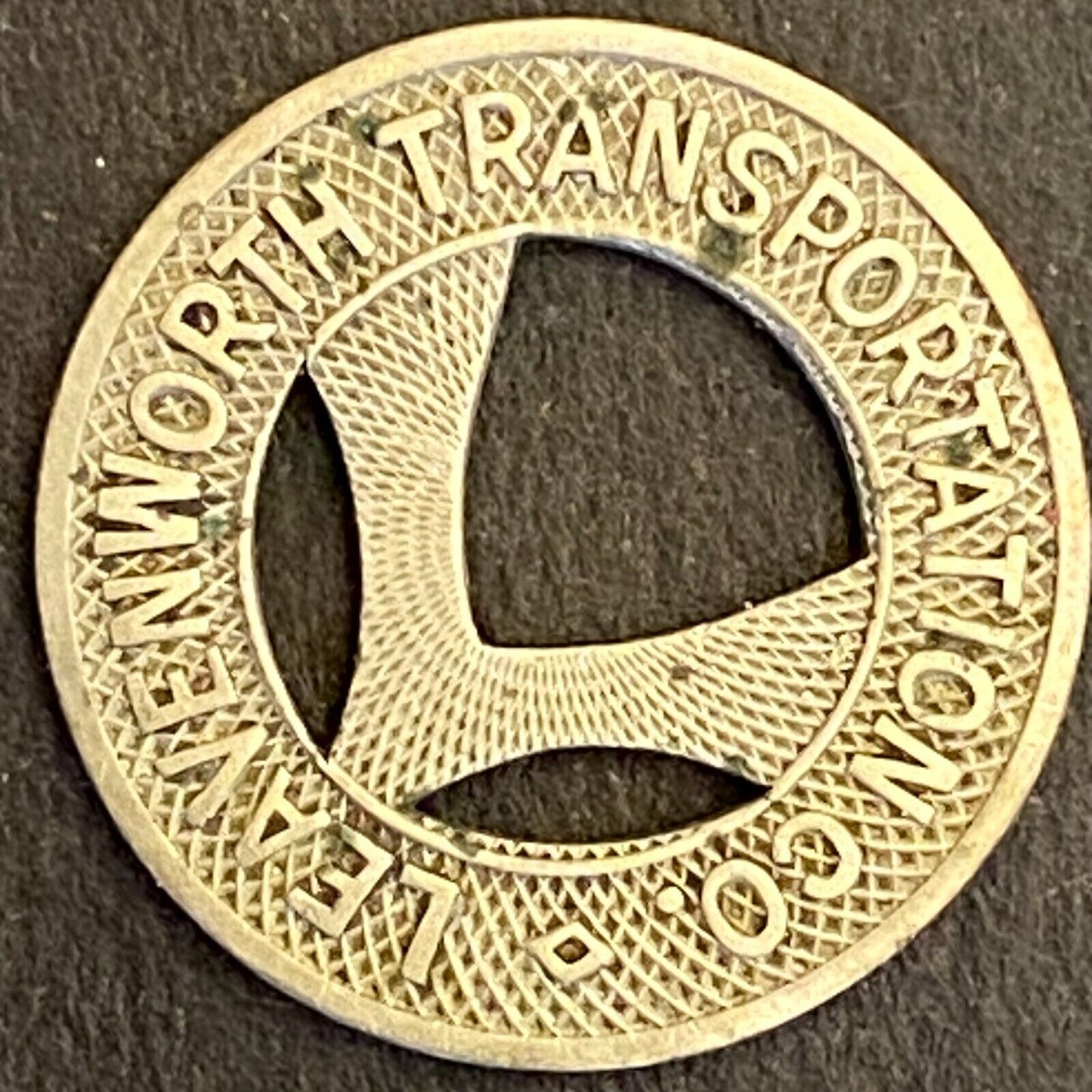 Leavenworth Transportation Co. "Leavenworth Fare" Transit Token 16mm Scarce