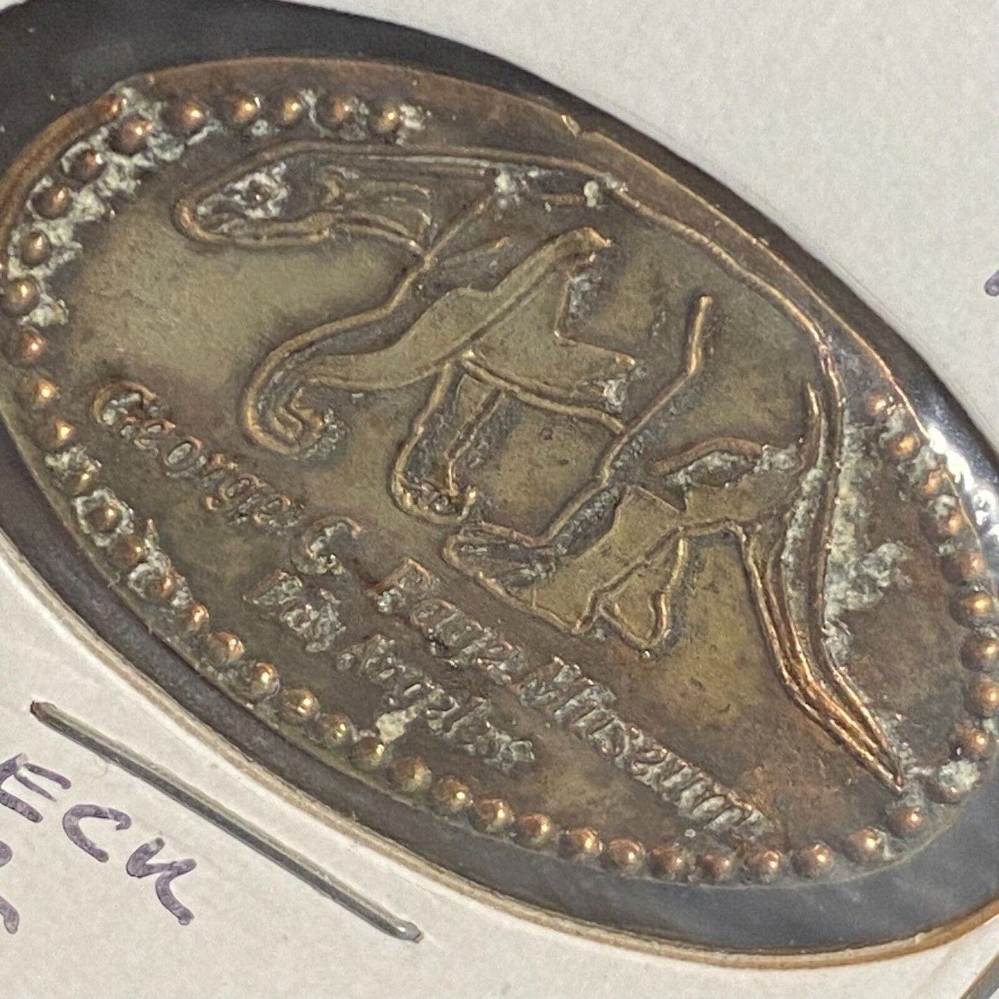 George C. Page Museum Los Angeles Elongated Penny Souvenir Scarce Dinosaur