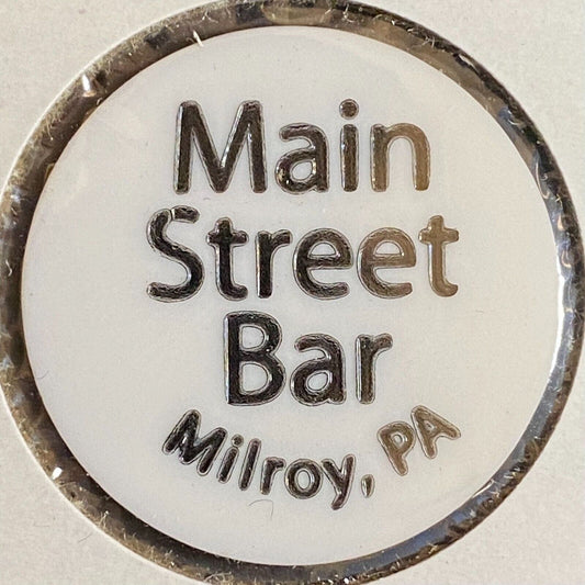 Milroy, PA Main Street Bar c1980's-90's Plastic Token G/F One Mixed Drink