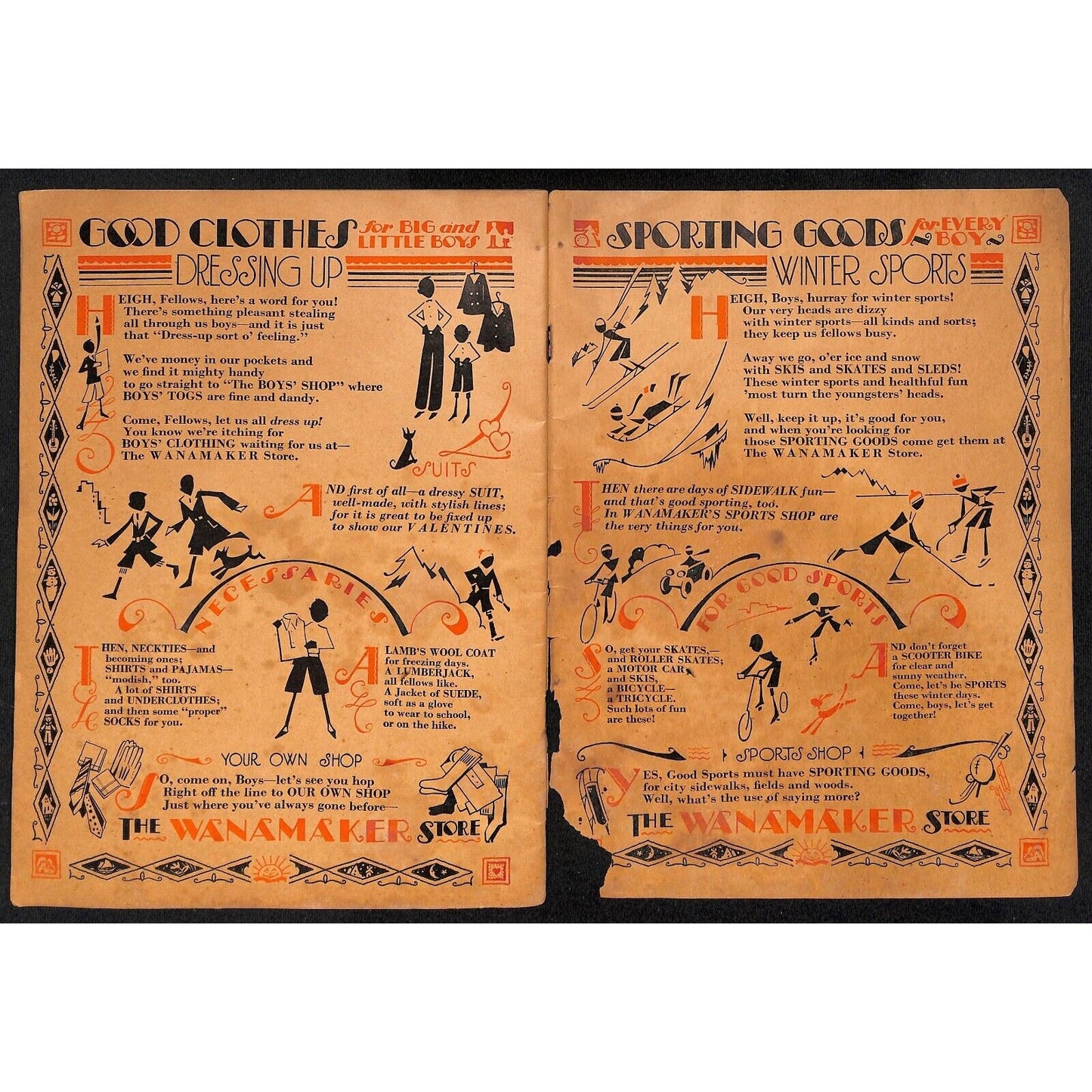 1931 Wanamaker's "Jollybook for Boys and Girls" Stories Cutouts 32pp Scarce