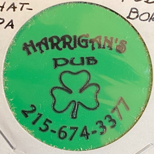 Hatboro, PA Harrigan's Pub c2006 Plastic "Free Drink" Token Green
