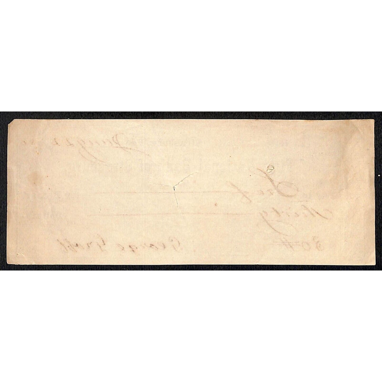 First National Bank of Strasburg, PA George Groff 1880 Bank Check