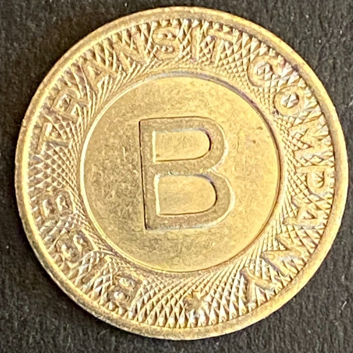 Bibb Transit Company (Macon, GA) G/F One Fare Transit Token 16mm (#2)