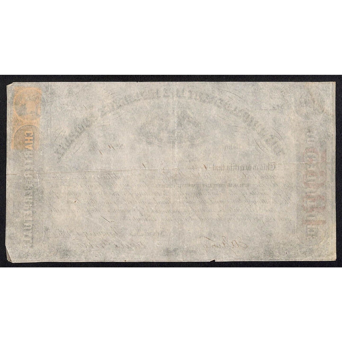 Mutual Benefit Life Insurance Co. 1865 Dividend Certificate to Abby J.B. ??