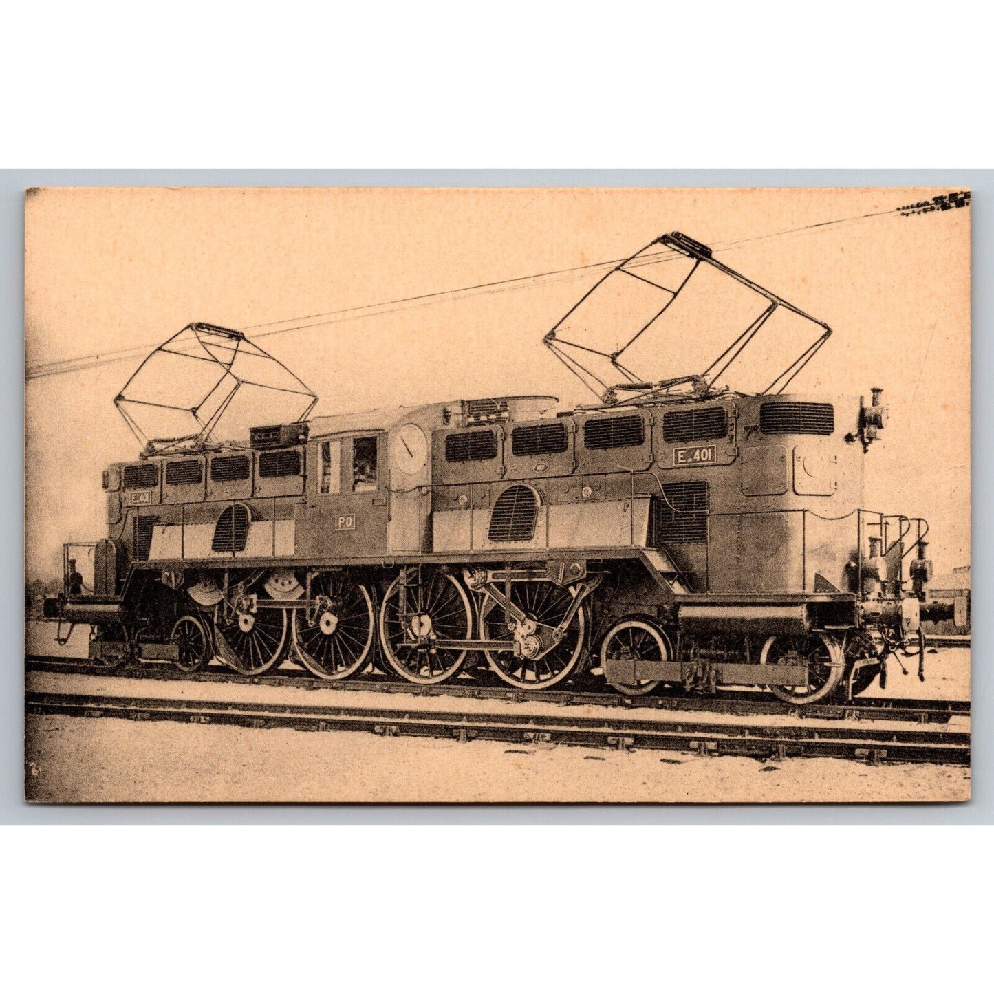 French Railroad RPPC* Postcard Machine E 401 Series E 401-402 c1900 H.M.P.