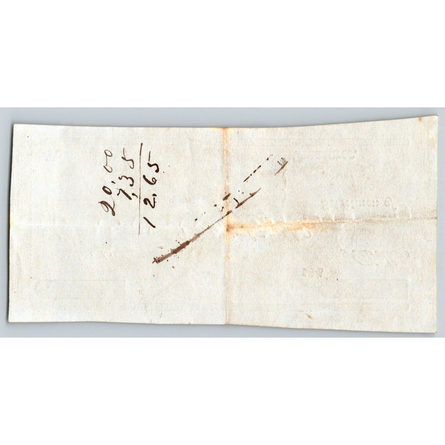 1847 Jabez Knowlton* Newburgh ME Town Check for "Land on North Road"