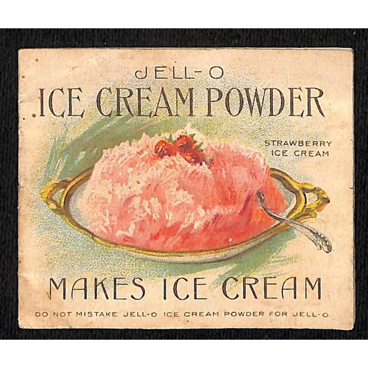 Jell-O Ice Cream Powder Small Recipe Book 8pp* c1910-20's