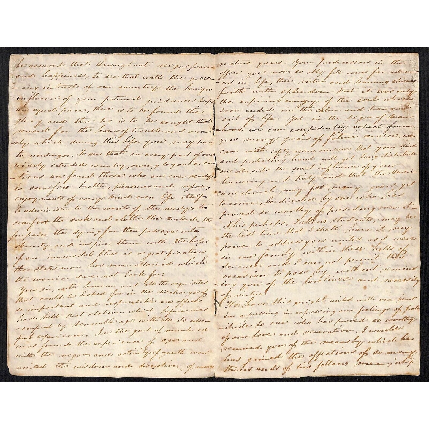 1840 8pp Religious ALS Letter Titled "Most Reverend and Respected Sin"