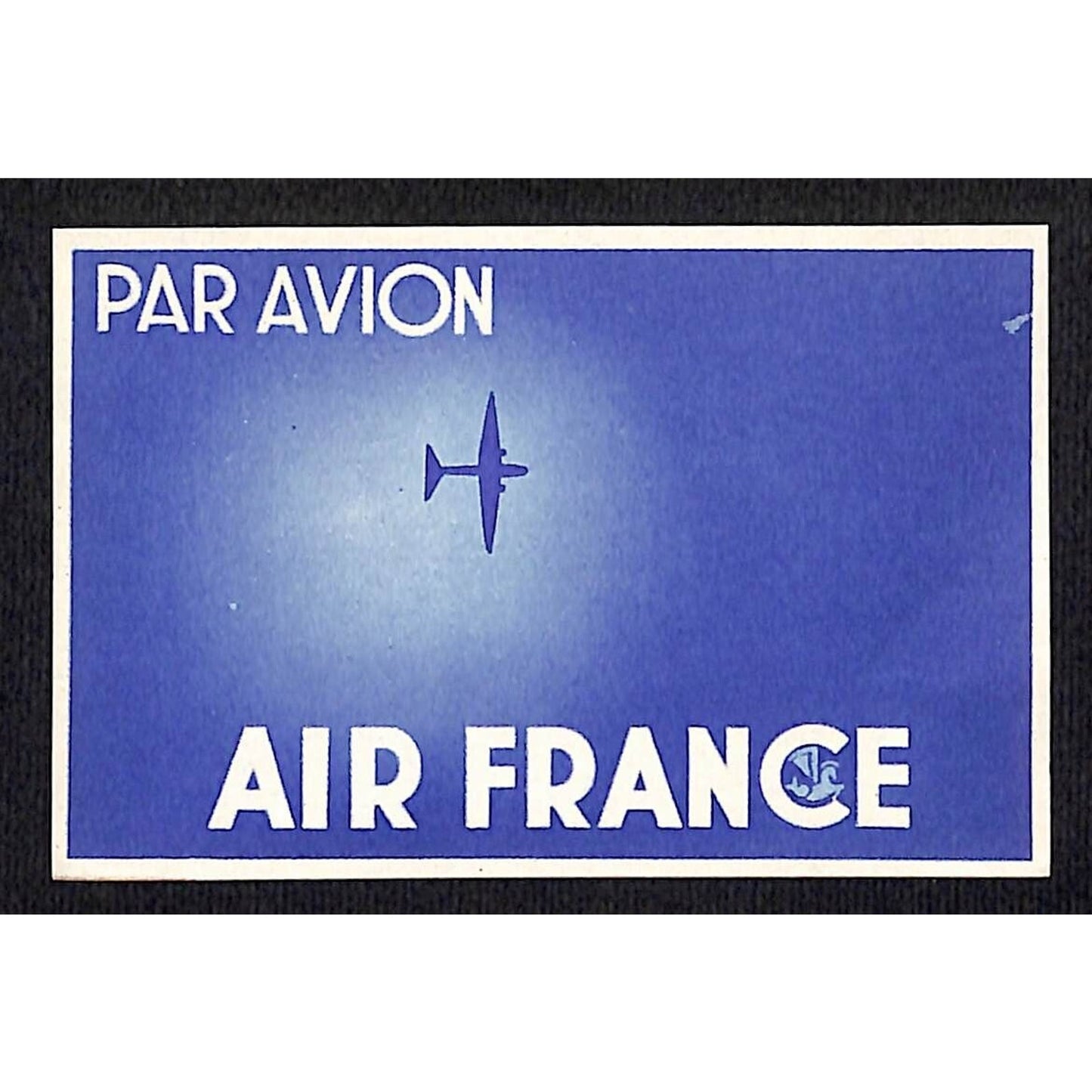 Air France Par Avion Small Original Luggage / Airmail Label c1940's VGC NOS