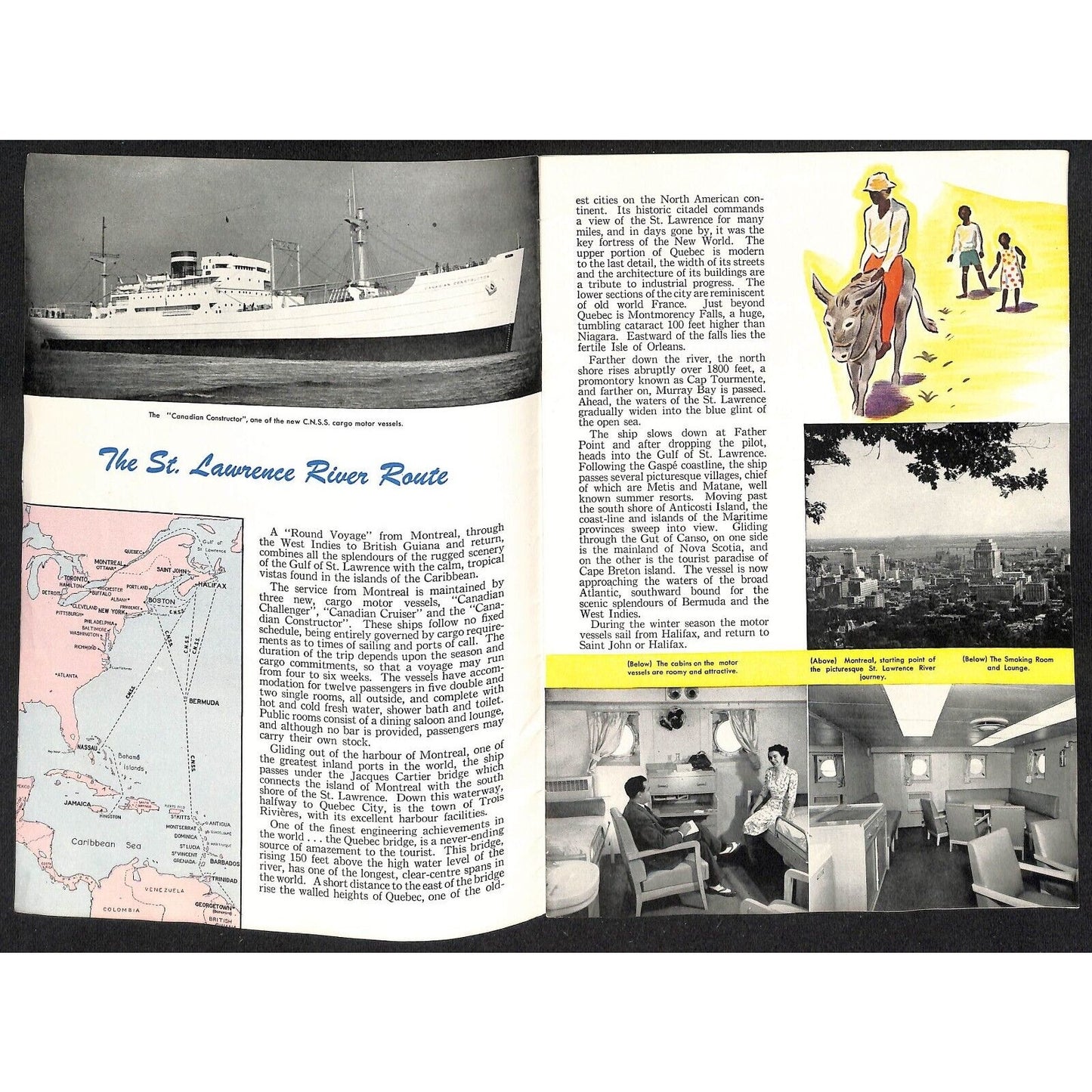 Canadian National West Indies Steamships Cruises c1948 Brochure 16pp