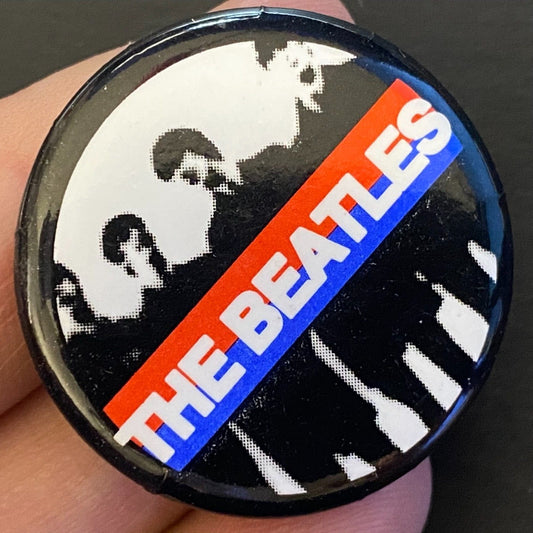 "The Beatles" Group Standing Steel Pinback 1 1/8" c1960's VGC