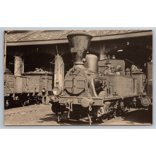 French Railroad RPPC* Postcard Machine Tender No. 10 Series 1-10 c1900 H.M.P.