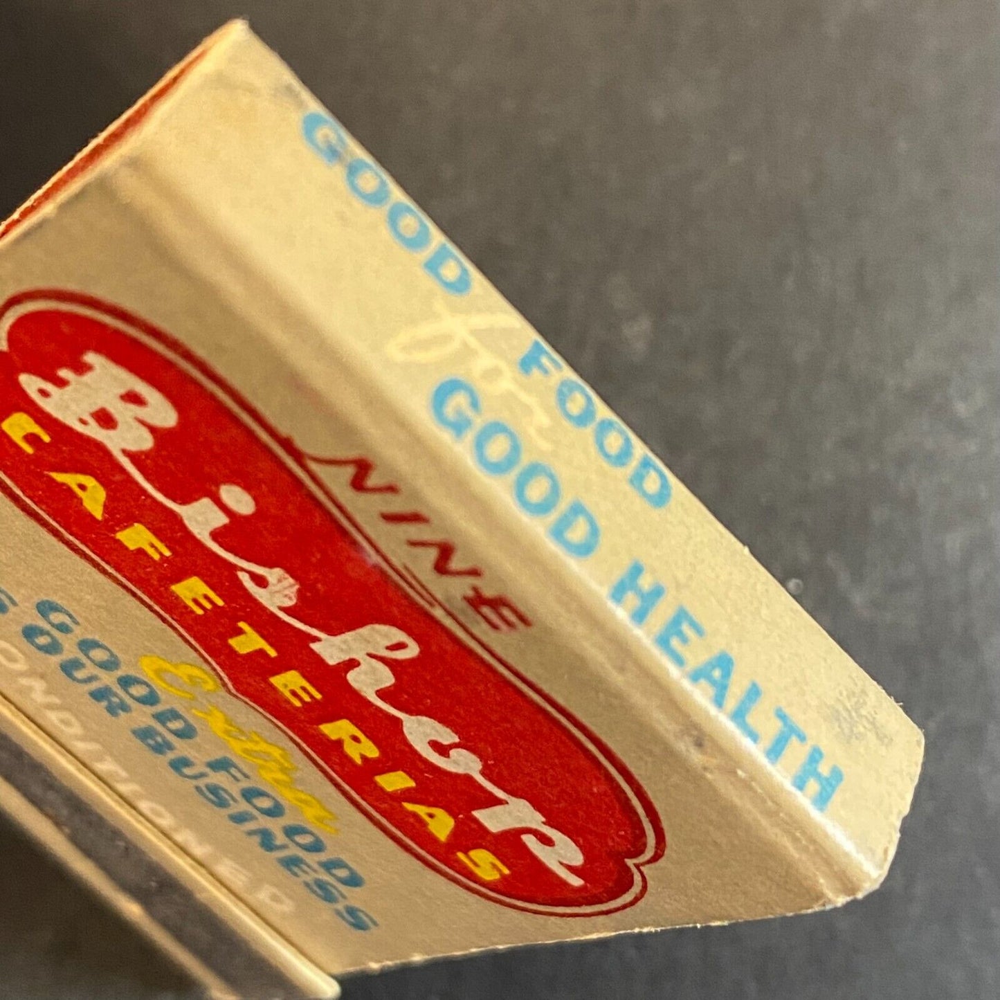 Bishop Cafeterias Nine Iowa Locations Full Matchbook c1940's-50's Scarce