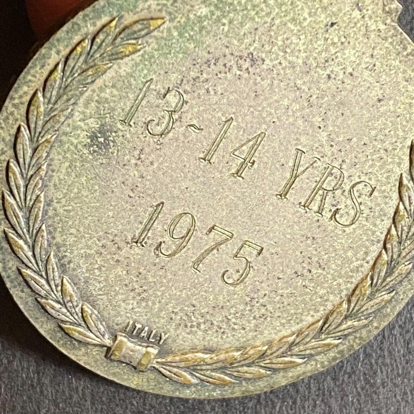 4-Scene Swimming Pendant / Medal "13-14 Yrs" 1977 33mm 16g