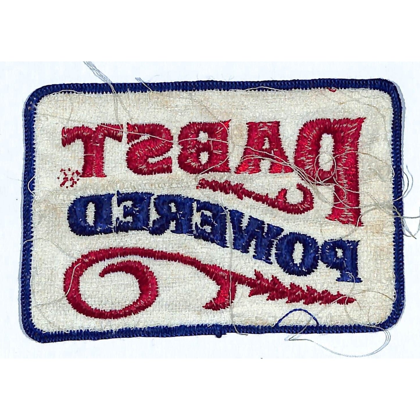 Pabst Powered Beer Patch Vintage Embroidered 2.75" x 4.25" c1970's