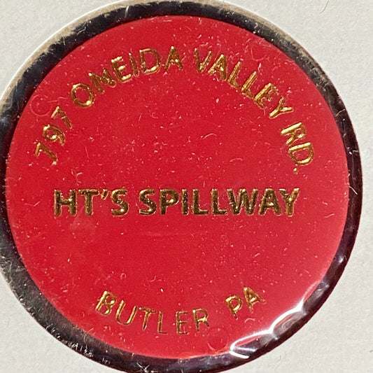 Butler, PA HT's Spillway Bar & Grill Plastic Token G/F One Bottle Beer