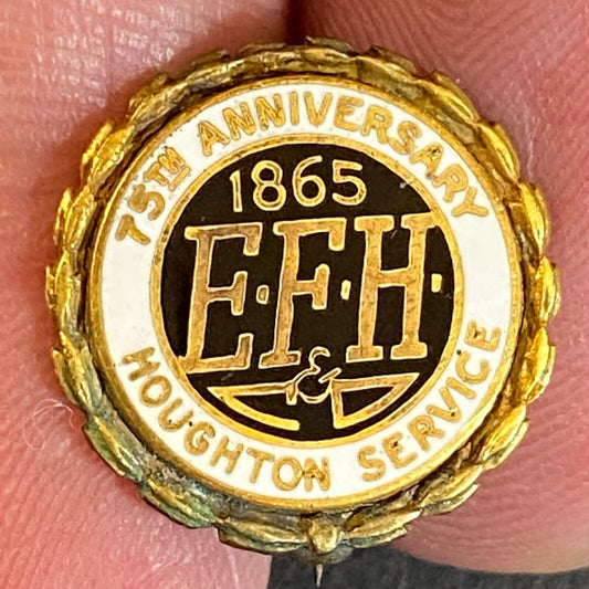 EFH 75th Anniv. Houghton Service c1940 Color Enameled Lapel Pin 15mm