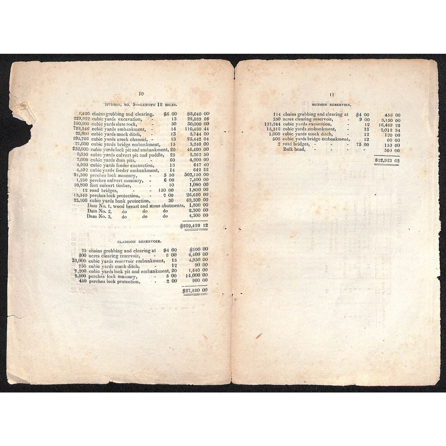 1840 Pages from Special Report: Cuyahoga and Grand River Canal Route