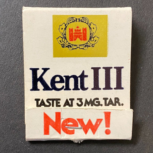 Kent III Cigarettes New! Full Matchbook 1978 Scarce