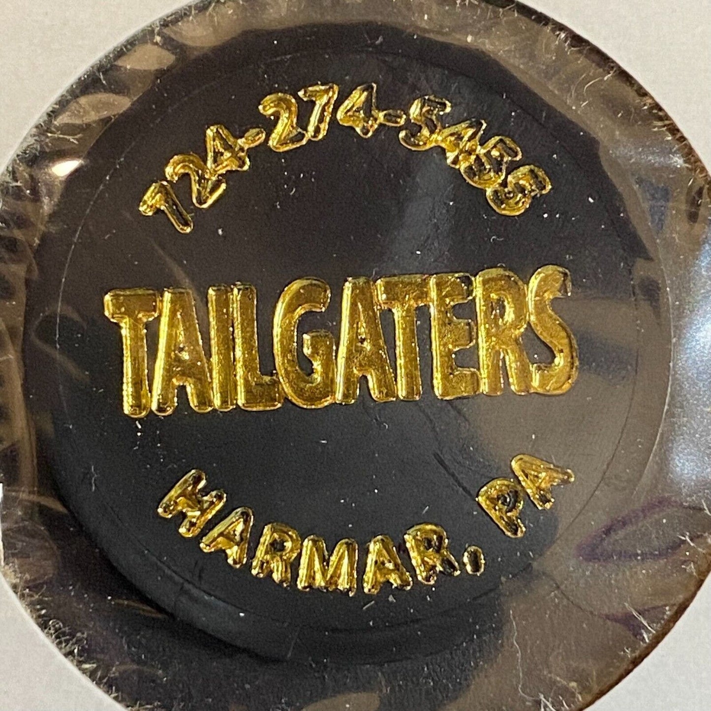 Harmar, PA Tailgaters (Sports Bar) Plastic c1998 ? "G/F One Mixed Drink" Token