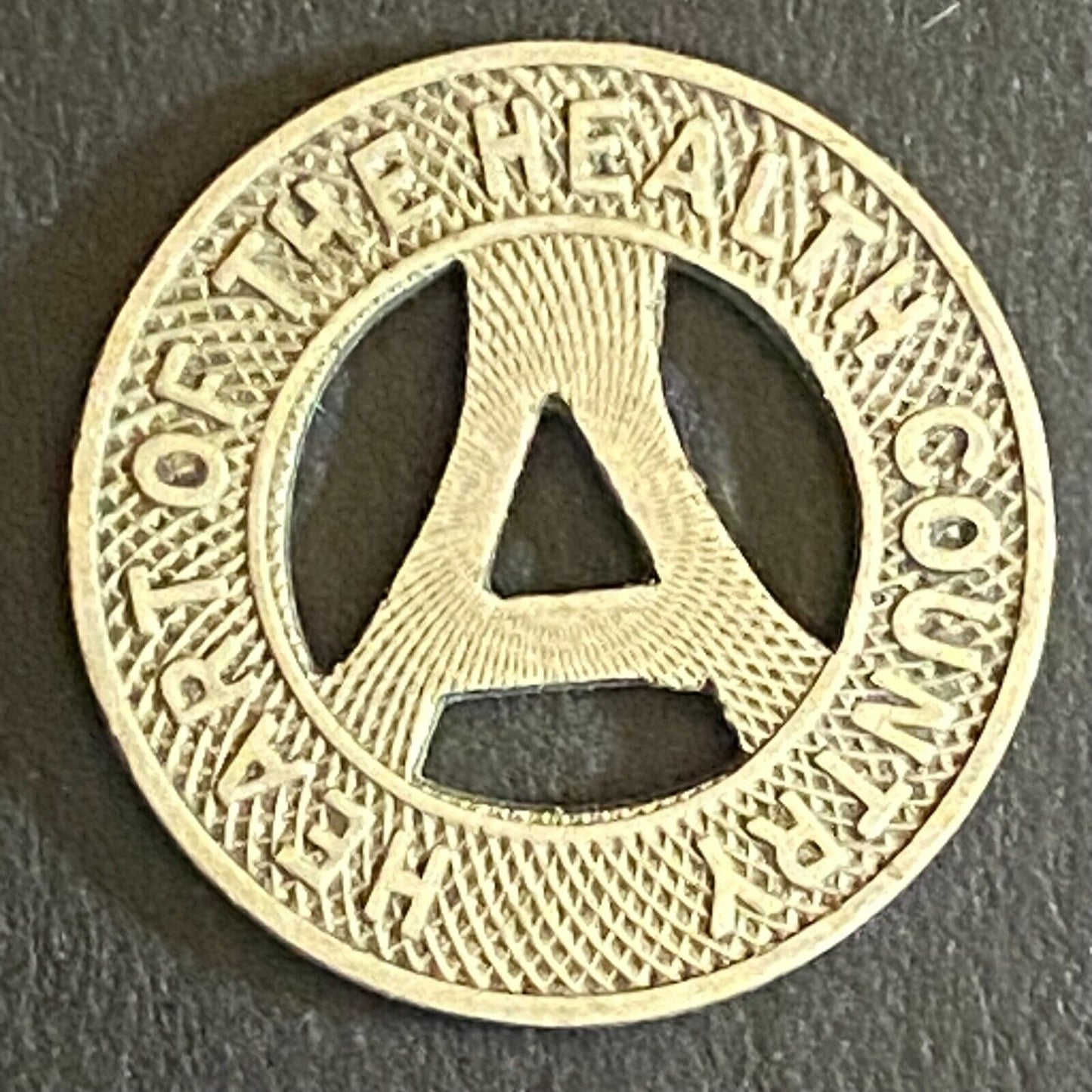 Albuquerque Bus Co. "Health Country" Transit Token 16mm VGC Hanging "A" (#2)