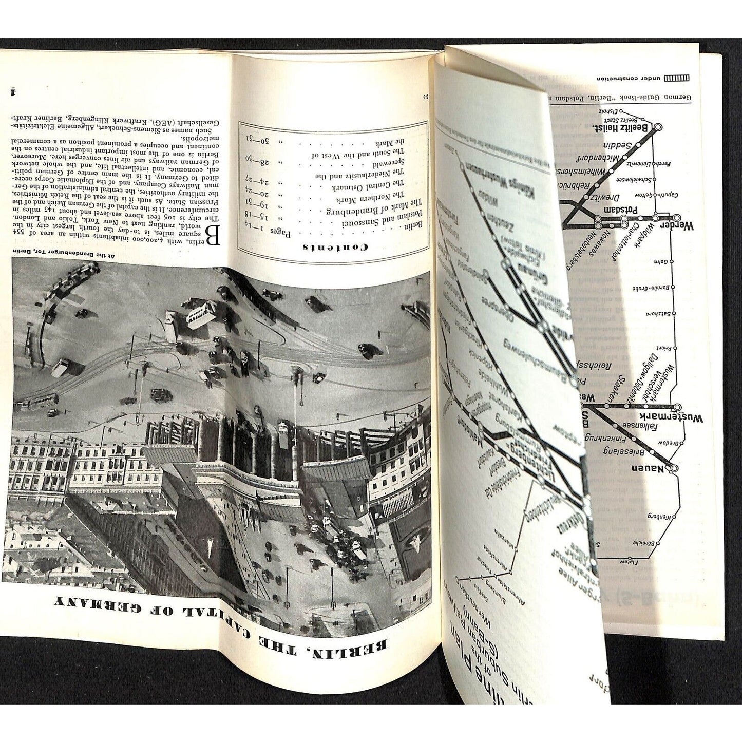 1930's Germany Berlin, Potsdam Travel Brochure 32pp w/ 15" x 17" FO Map
