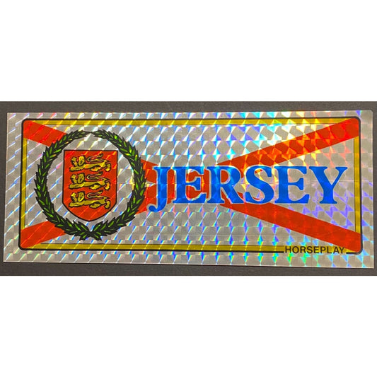 Jersey / Horseplay Three Lions Coat of Arms Decal 2 5/8" x 6 3/8" c1970's-80's