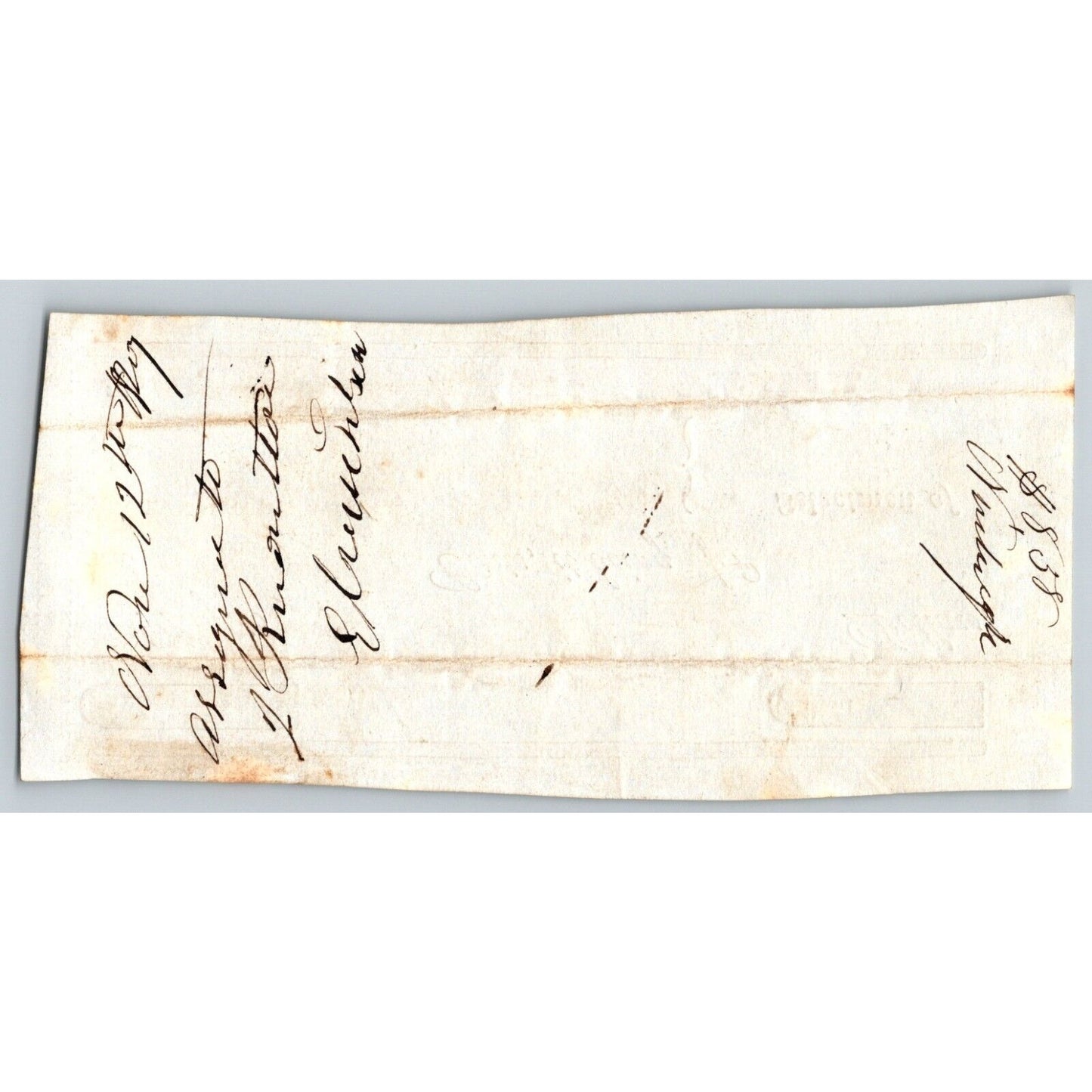 1847 Jabez Knowlton* Newburgh ME Check to Elwin Folsom for Making Frankfort Road