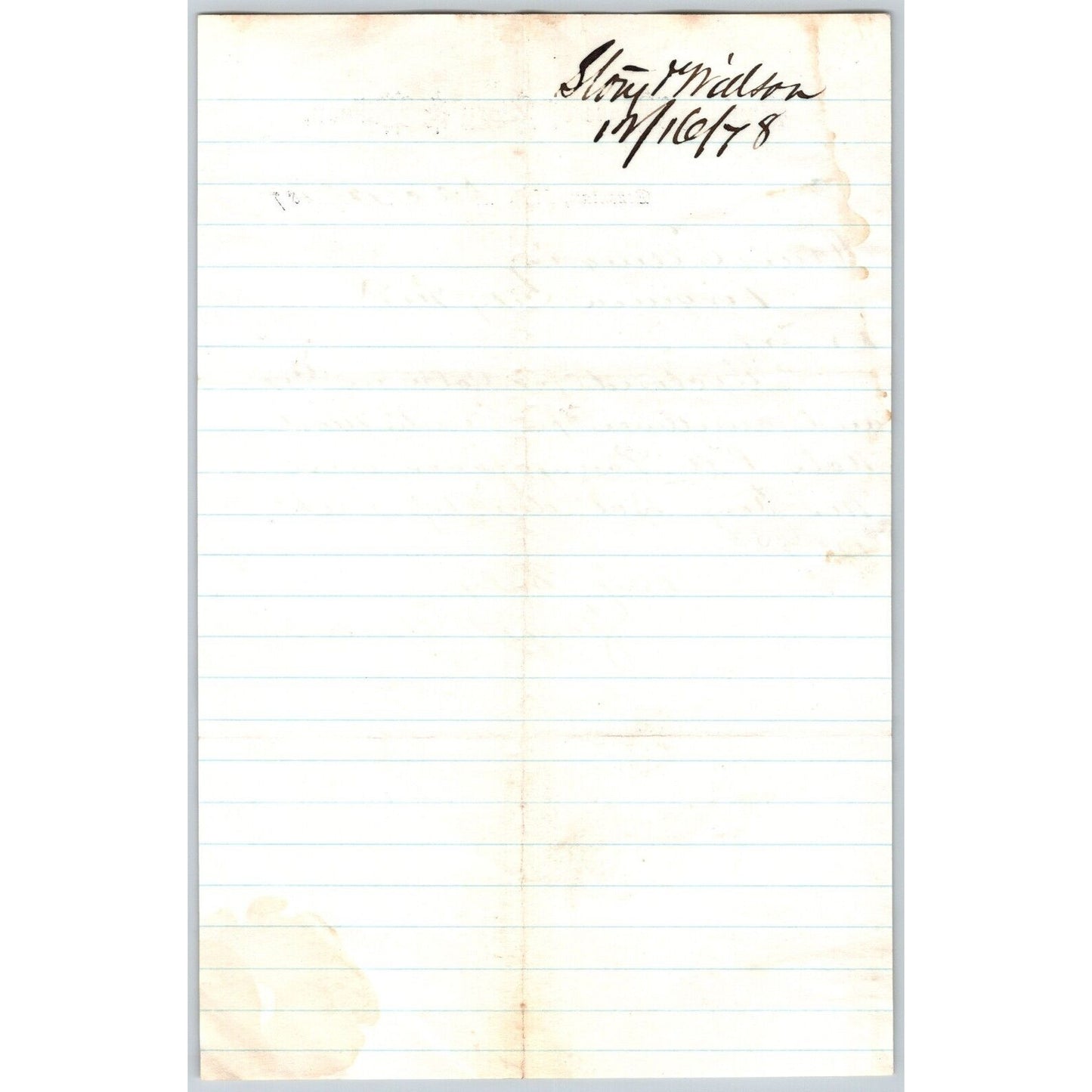 Banking House of Story & Nelson Bozeman, MT 12/12 1878 Letterhead Henry Elling*