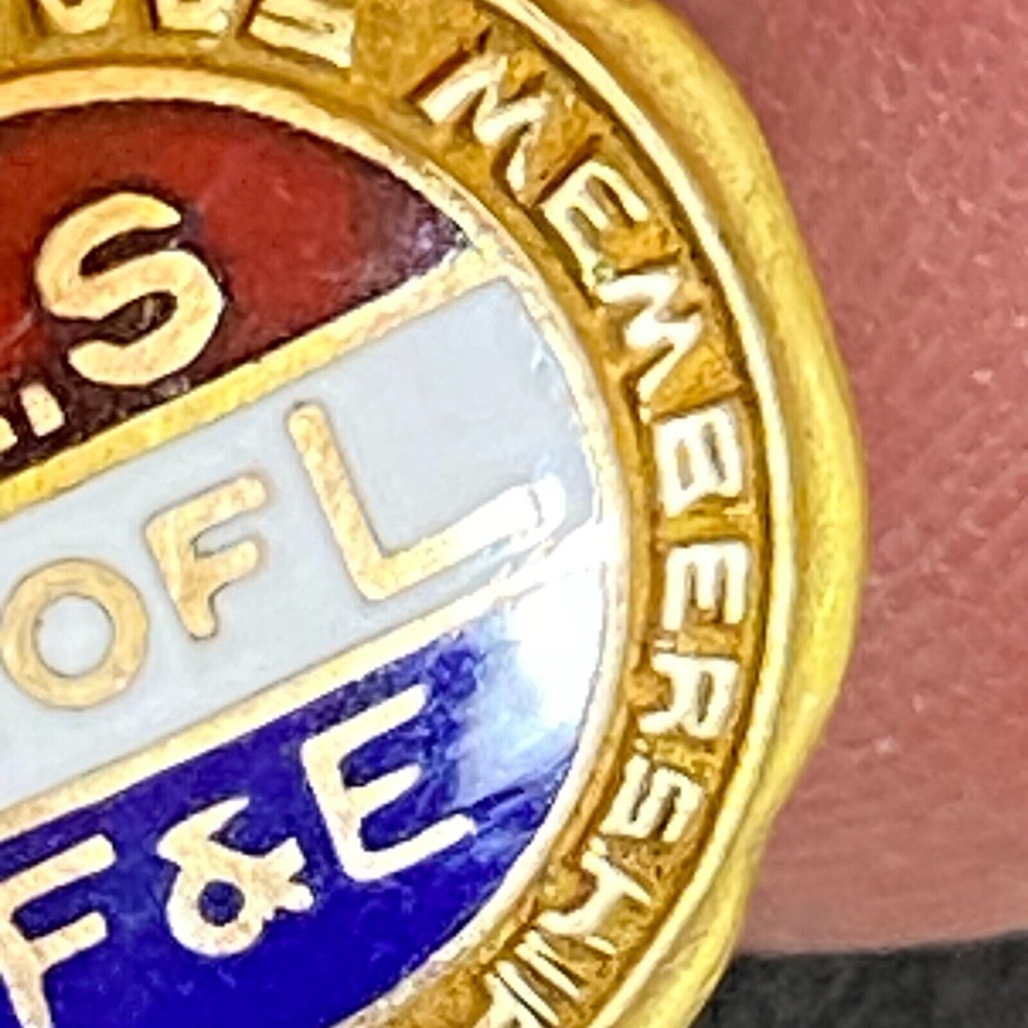 L.S. B of L F&E (Locomotive Firemen) 25yr. Color Enameled Lapel Pin 14mm