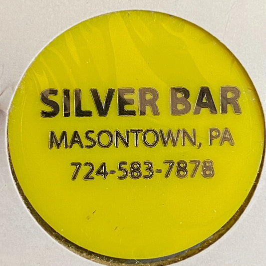 Masontown, PA Silver Bar c1998 Plastic Token G/F Small Draft