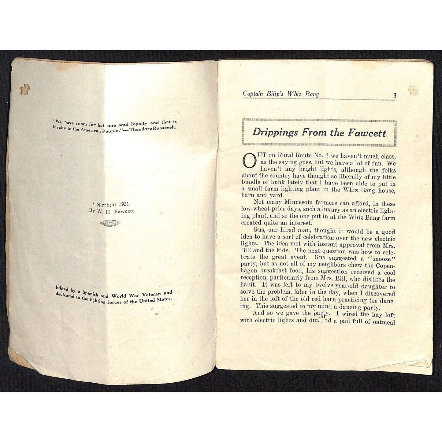 Capt. Billy's Whiz Bang Magazine 1921 Vol. II No. 20 61pp