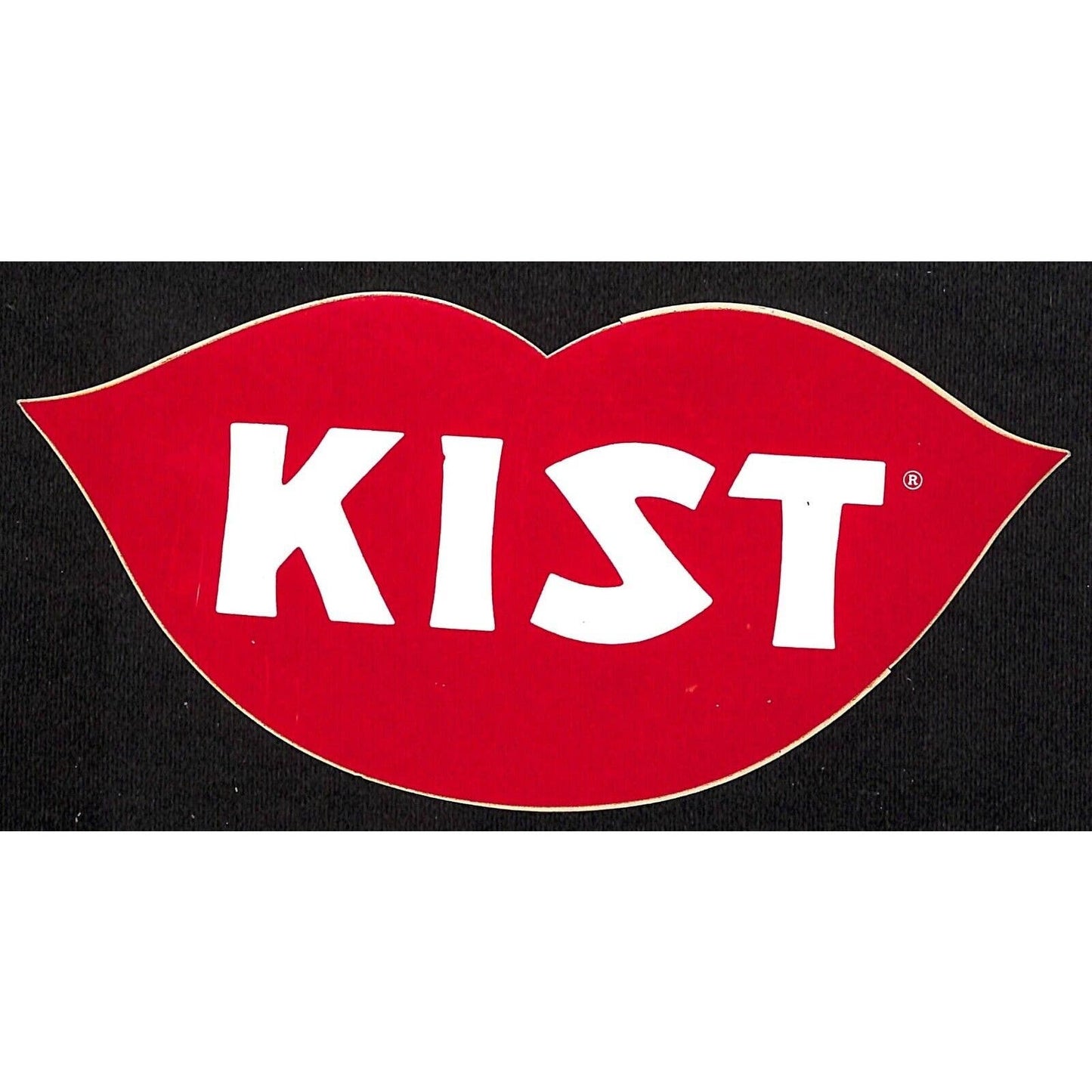 Kist Soda Sticker Red Lips c1960's-70's VGC Scarce 3 1/2" x 7"